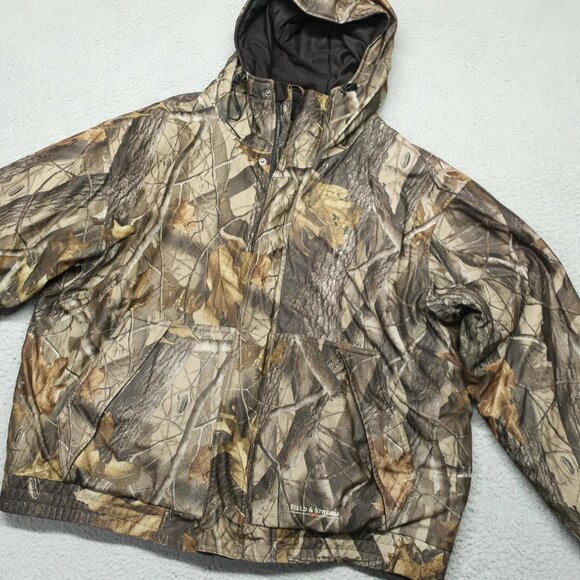 Field & Stream Jacket Men XL Camo Camouflage Outdoor Hunting Windproof Comfy - Picture 1 of 15